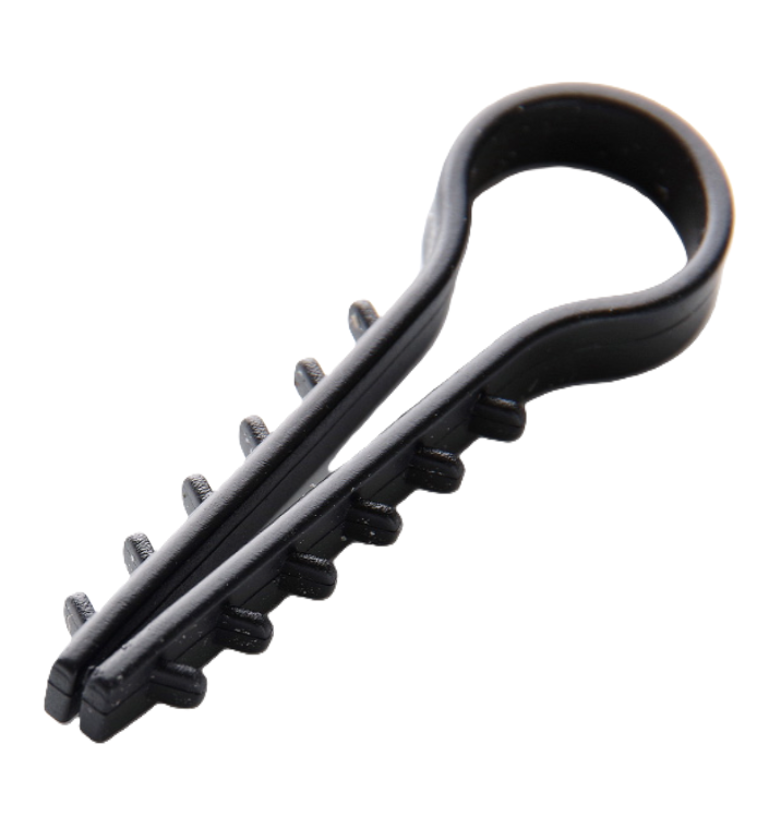 Фото Дюбель-елка для круглого кабеля диаметр 12 черная 100 шт.