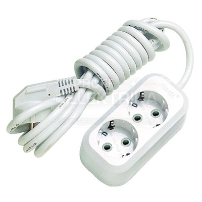 Фото Удлинитель белый на 5 м MAKEL