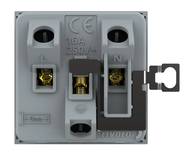 Фото 4 Механізм універсальна розетка 12 стандартів в 1 чорний Livolo