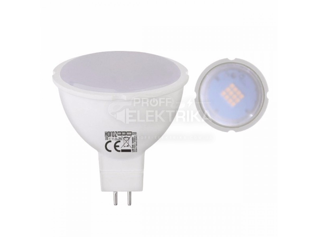 Фото Лампа MR16 GU10 8W 3000K 220V PLUS 8 HOROZ