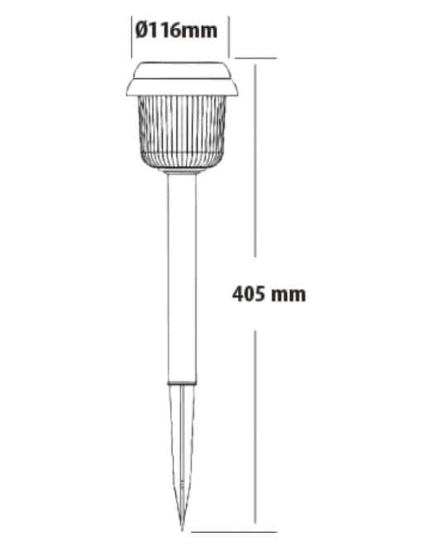 Фото 2 Світильник садово-парковий на сонячній батареї 6400K MARS HOROZ 078-002-0001-010