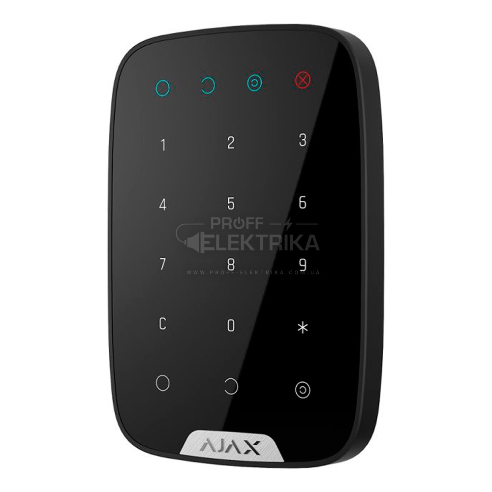 Фото 2 Беспроводная сенсорная клавиатура Ajax KeyPad черная