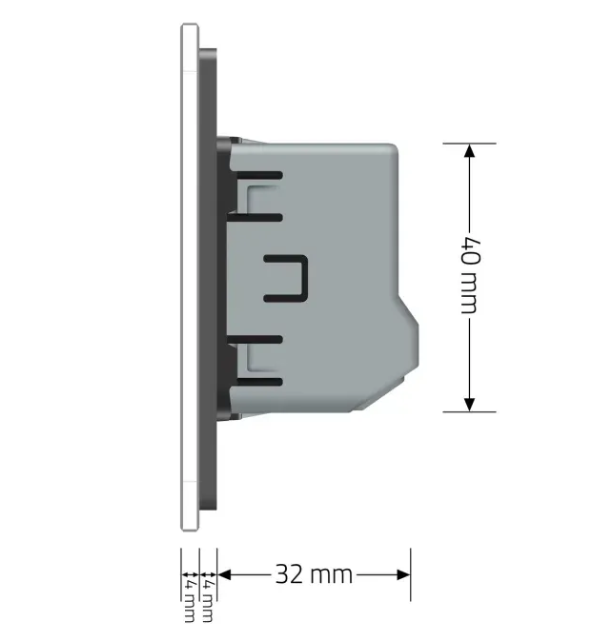 Фото 5 Сенсорная кнопка 1 сенсор 12/24V белое стекло Livolo