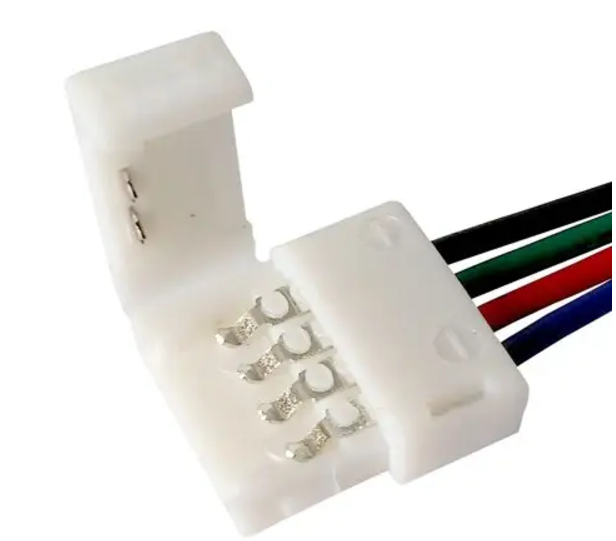 Фото 2 Конектор для LED провід + 2 затискачі RGB SC-09-SWS-10-4 10mm