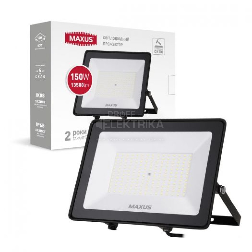 Фото Прожектор LED 150W 5000К IP65 FL 04 MAXUS