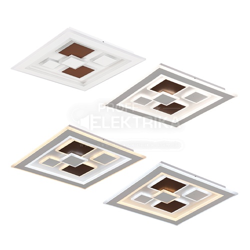 Фото 4 Светильник LED smart OXFORD пульт 110W 3000-6000K IP20 коричневый квадрат Violux 220435