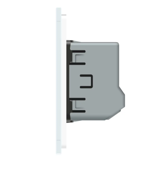 Фото 3 Умный сенсорный ЕС выключатель 1 сенсор белое стекло Livolo