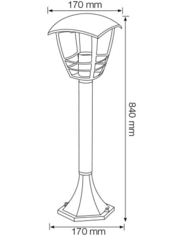 Фото 2 Светильник садово-парковый NAR-5 Е27 HOROZ ELECTRIC 075-016-0005-010