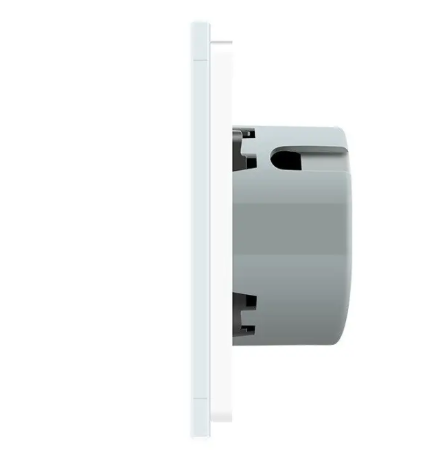 Фото 2 Сенсорный выключатель 1 сенсор белое стекло Livolo