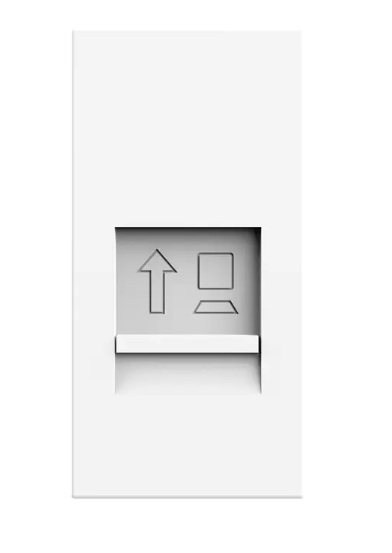 Фото 2 Механізм розетка інтернет RJ-45 білий Livolo