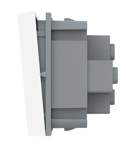 Фото 2 Механизм одноклавишный проходной выключатель белый Livolo