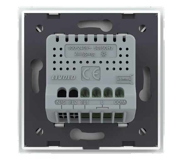 Фото 4 Умный сенсорный димер слайдер ZigBee белое стекло Livolo