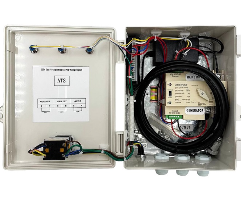 Фото 2 Автоматический ввод резерва автоматика ATS/АВР AISIKAI ASKQ-63A/2P для дизельных генераторов 5кВт – 20 кВт (220 В)