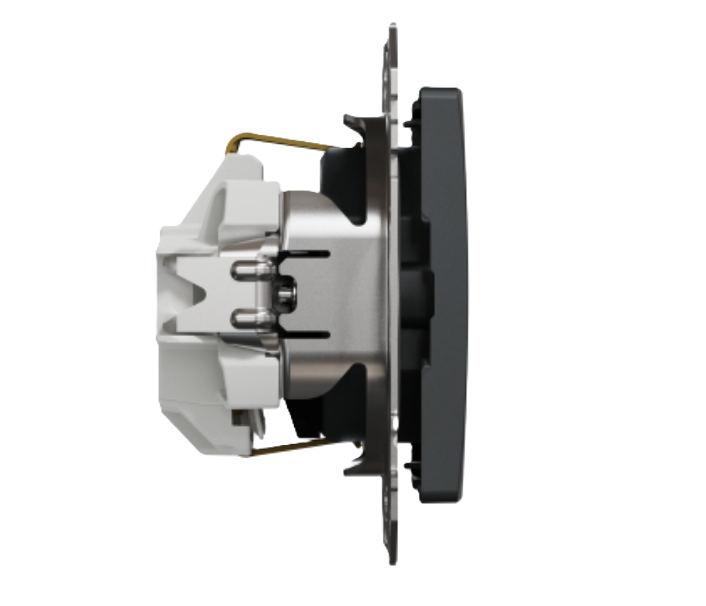 Фото 4 Розетка Sedna Design с заземлением и шторками черная