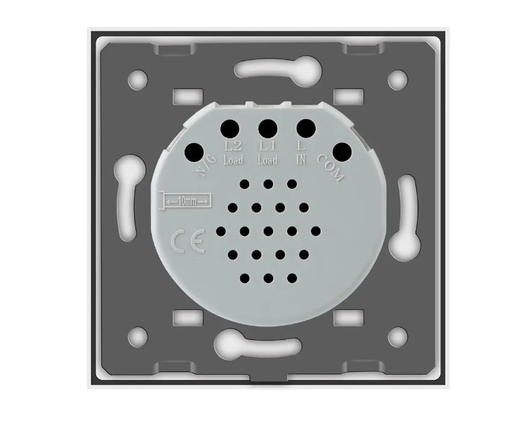 Фото 3 Сенсорный выключатель 2 сенсора для роллет штор ворот жалюзи белое стекло Livolo