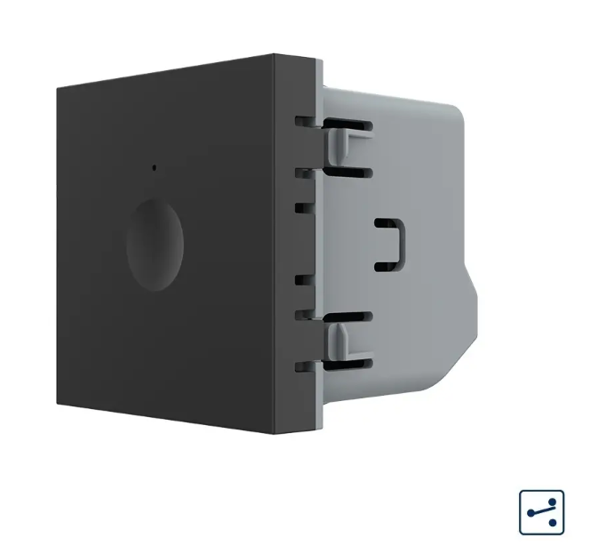 Фото Механизм сенсорный проходной/перекрестный выключатель Sense 1 сенсор черный Livolo