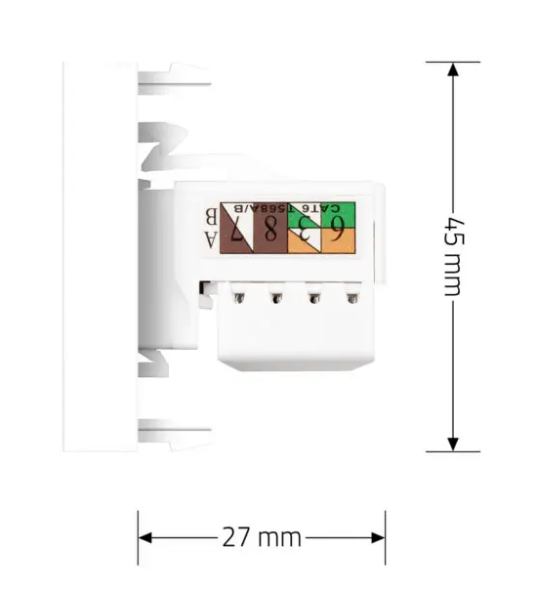 Фото 6 Механізм розетка інтернет RJ-45 білий Livolo