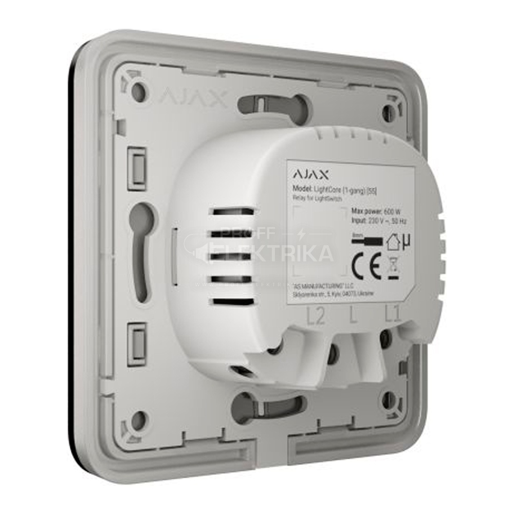 Фото 3 Розумний прохідний вимикач Ajax LightSwitch чорний