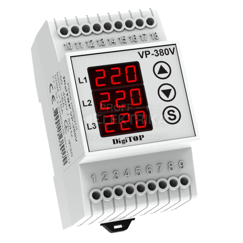 Фото Трехфазное реле напряжения Vp-380V DigiTOP