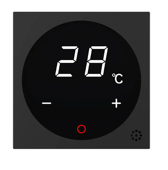 Фото 2 Механізм терморегулятор із вбудованим датчиком температури чорний Livolo