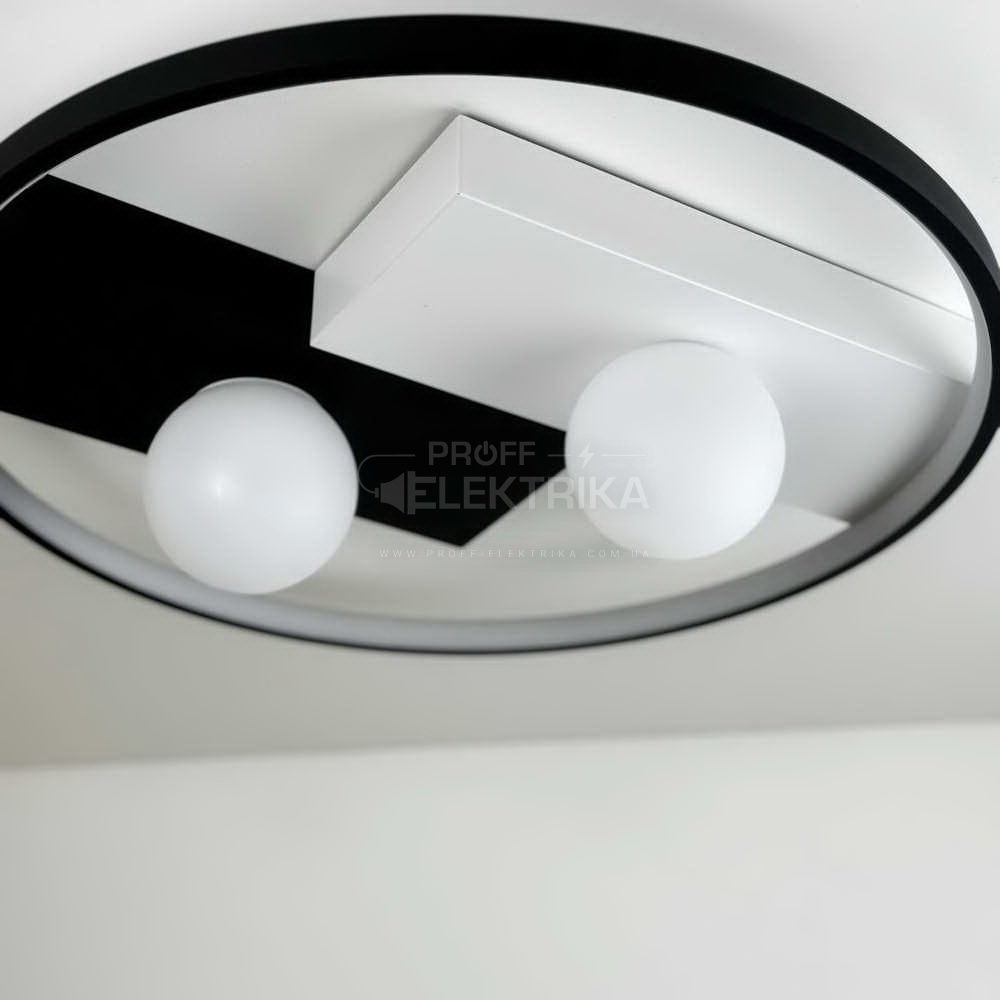 Фото 4 Светильник LED smart PICASSO-R пульт 80W 3000-5000K IP20 круг бело-черный Violux 220615