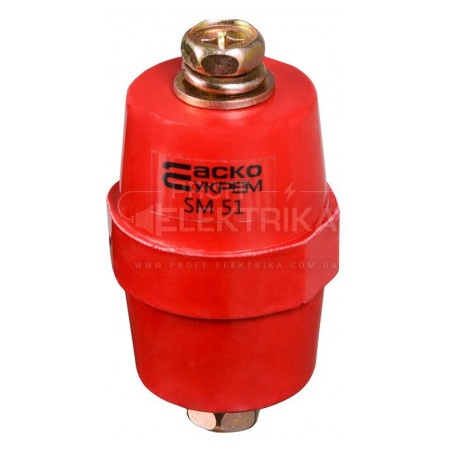 Фото опорний ізолятор силової шини SM 51 51x36x8mm