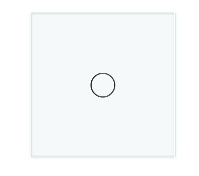 Фото 2 Умный сенсорный ЕС выключатель 1 сенсор белое стекло Livolo