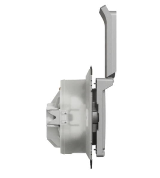 Фото 2 Розетка із заземленням зі шторками та кришкою IP44 Алюміній Sedna Design Schneider Electric