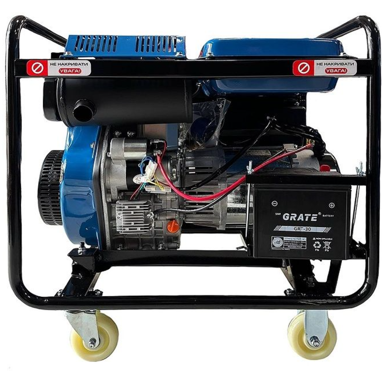 Фото 2 Генератор дизельний PROFI-TEC PE-5500DE 5,0-5,5кВт 100% медь