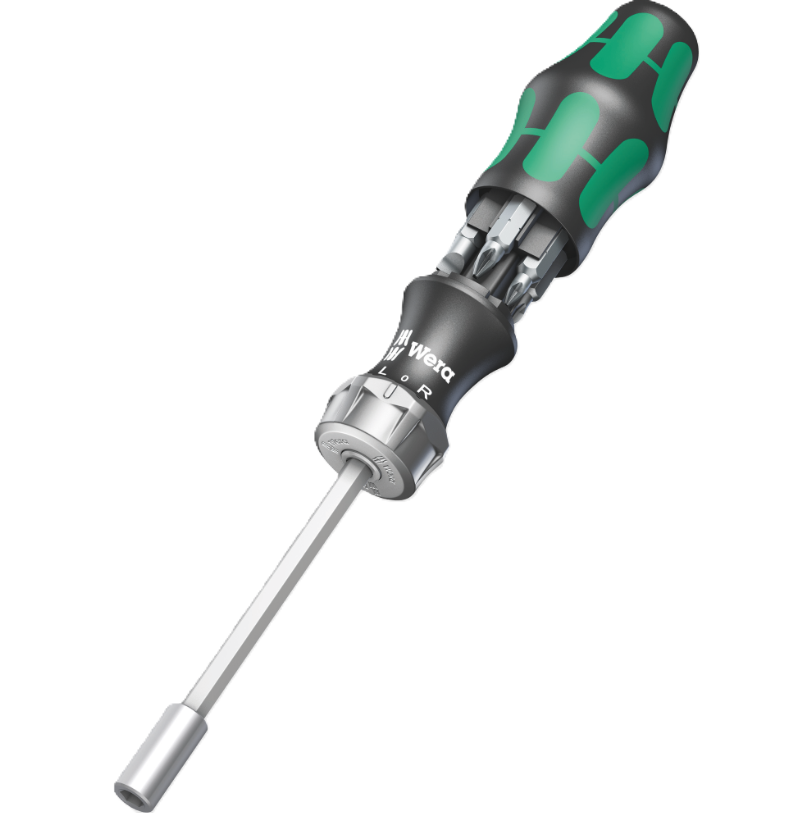 Фото 2 Ручка-битодержатель с трещоткой и магазином для битов WERA KRAFTFORM KOMPAKT 27 RA 1 SB 05073660001