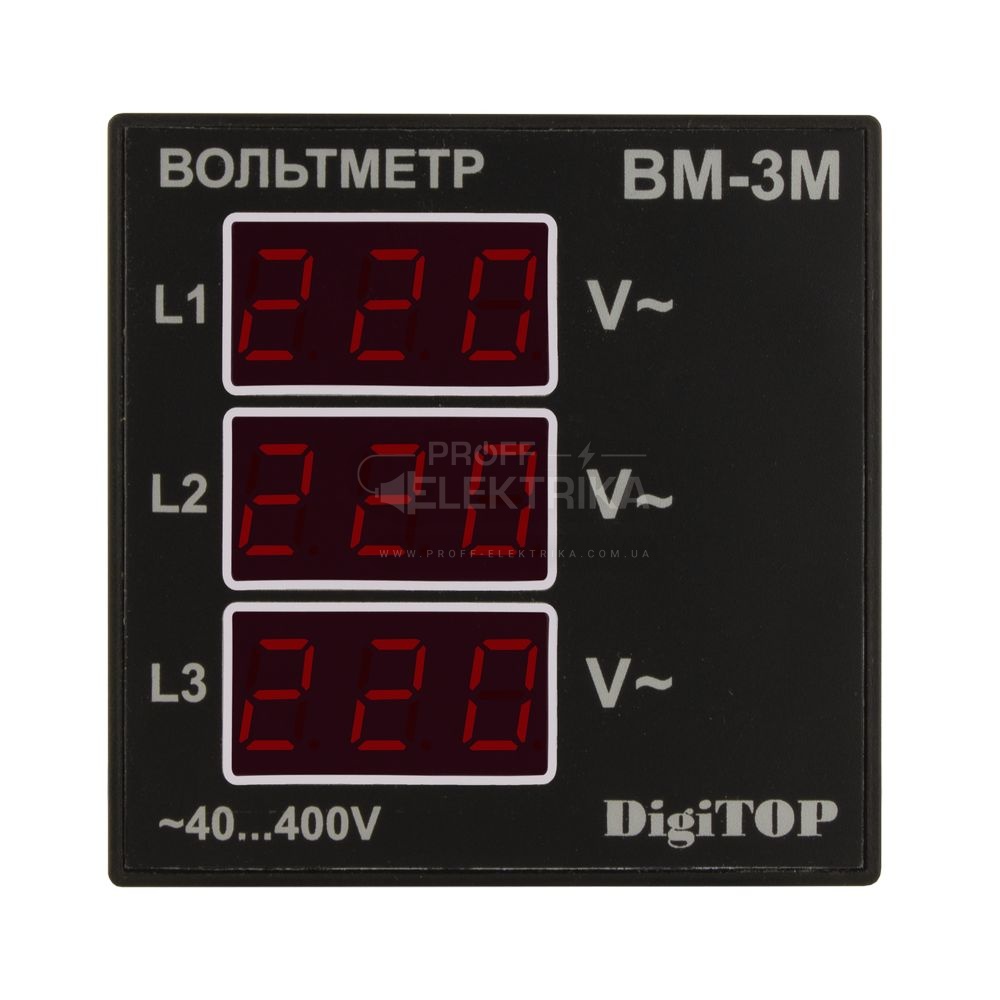 Фото 2 Щитовой трехфазный вольтметр ВМ-3М DigiTOP