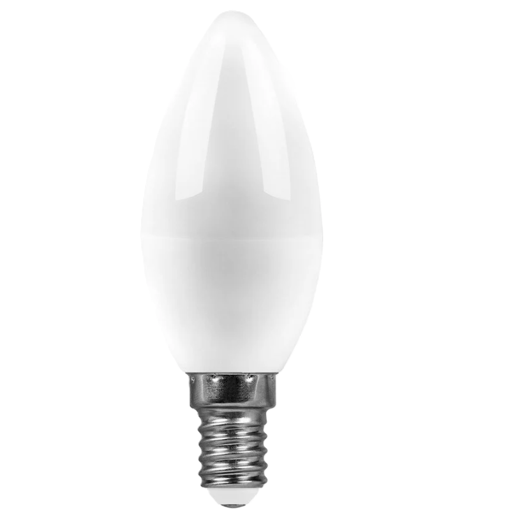 Фото Лампа енергозберігаюча свічка 13W Е-14 6400K 220V REALUX