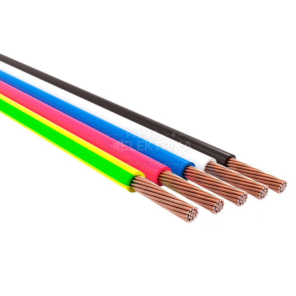 Фото Провід ПВ-3 1x4 ГОСТ, ізоляція різних кольорів