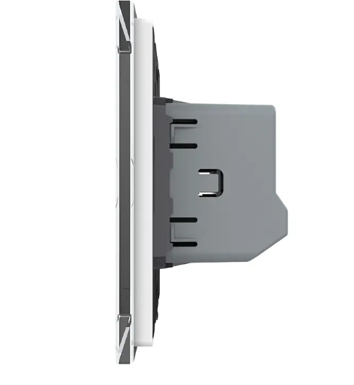 Фото 2 Сенсорная кнопка 2 сенсора 12/24V белое стекло Livolo