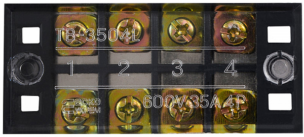 Фото 2 Клемна колодка захищена чорна 4 полюси 35 А ТВ3504 ACKO