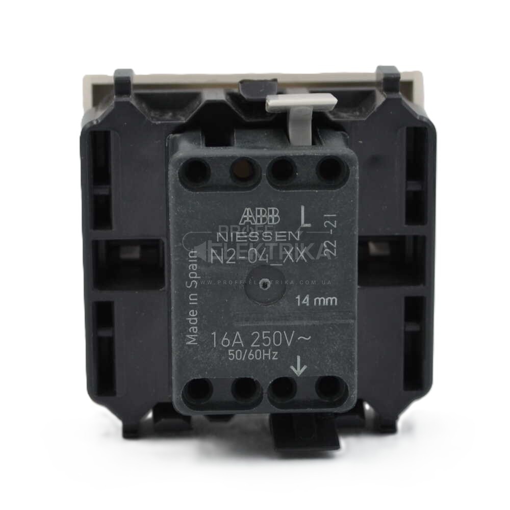 Фото 4 Кнопка Zenit белая одинарная ABB 2CLA220470N1101