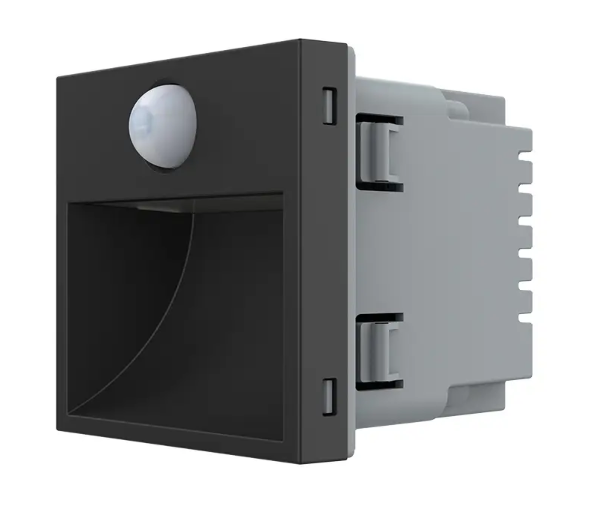 Фото Механизм светильника для лестницы Подсветка пола с датчиком движения черный Livolo