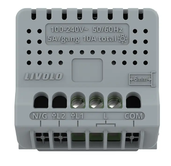 Фото 4 Розумний механізм сенсорний димер білий Livolo