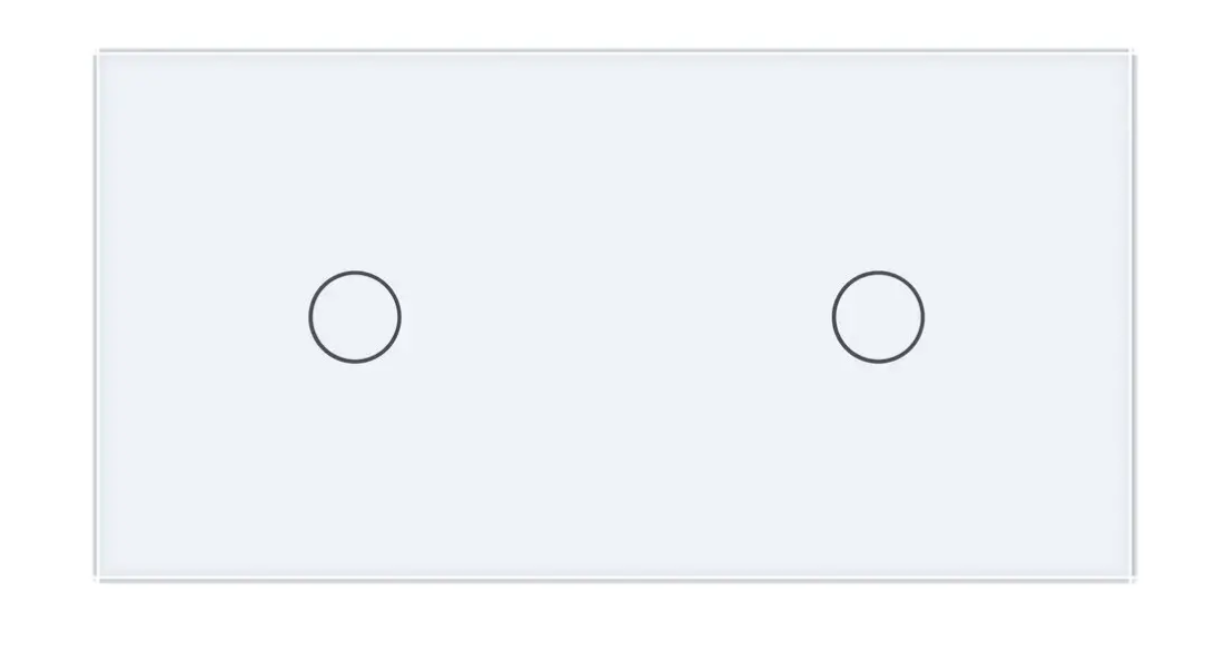 Фото Сенсорный диммер 2 сенсора 1-1 белое стекло Livolo