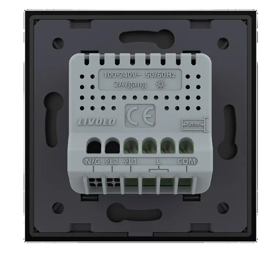 Фото 4 Умный сенсорный димер слайдер ZigBee черное стекло Livolo