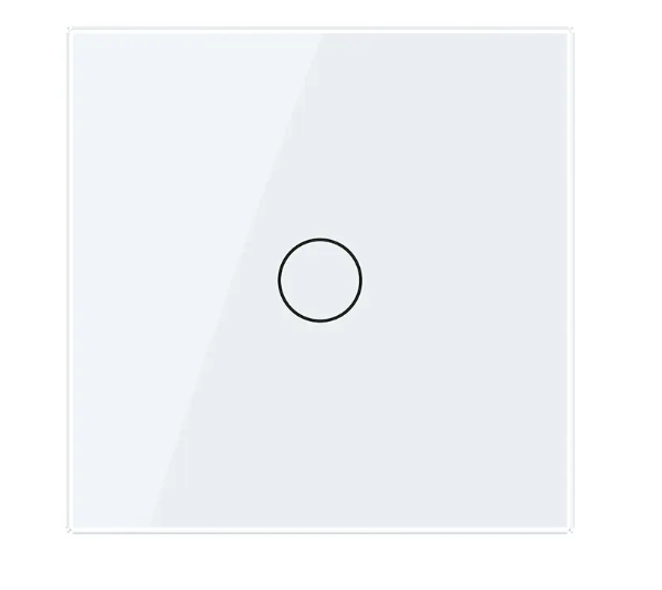 Фото 2 Беспроводной умный сенсорный выключатель 1 сенсор белое стекло Livolo