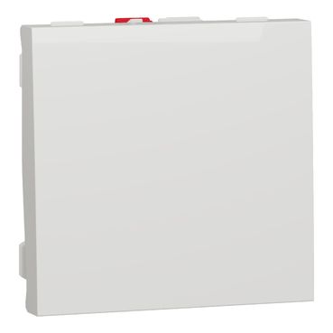 Фото Вимикач одноклавішний схема 1 10 А 2 модуля Білий Unica New