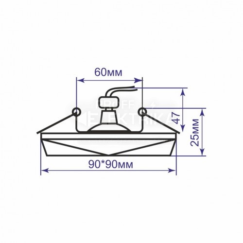 Фото 3 Вбудований світильник Feron CD8020 під лампу з підсвічуванням хром