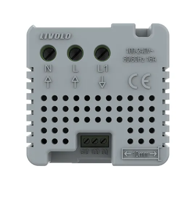 Фото 4 Механізм розумний програмований терморегулятор для теплої підлоги чорний Livolo