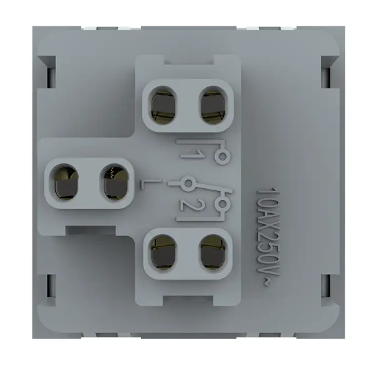 Фото 4 Механізм одноклавішний прохідний вимикач чорний Livolo