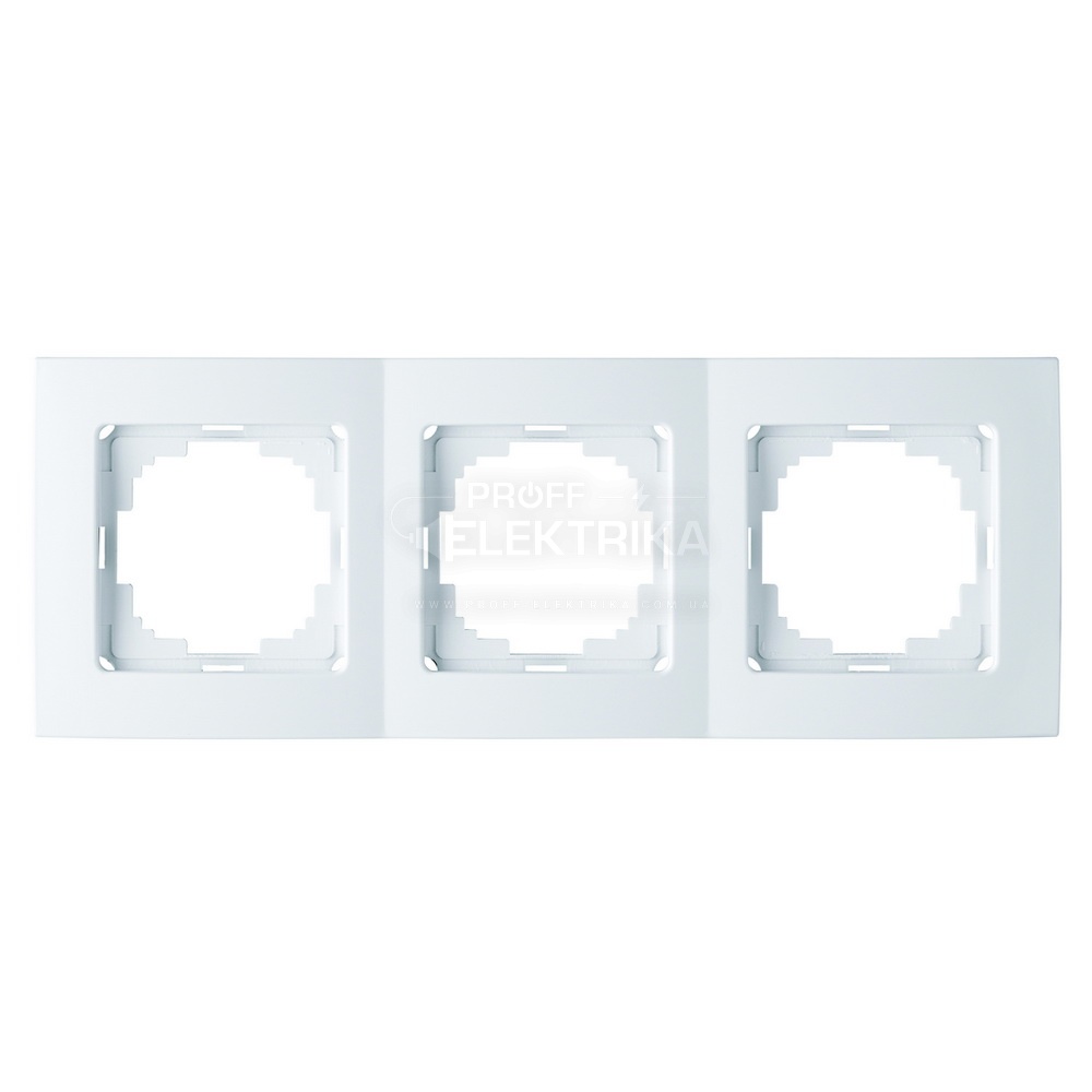 Фото Рамка 3 поста Белая универсальная Touran
