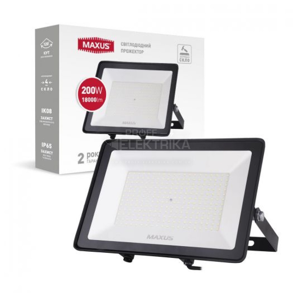 Фото Прожектор LED 200W 5000К IP65 FL 04 MAXUS
