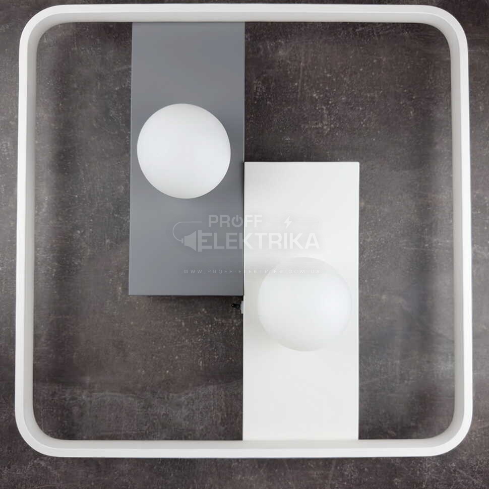 Фото 3 Светильник LED smart PICASSO-S пульт 85W 3000-5000K IP20 квадрат бело-серый Violux 220645