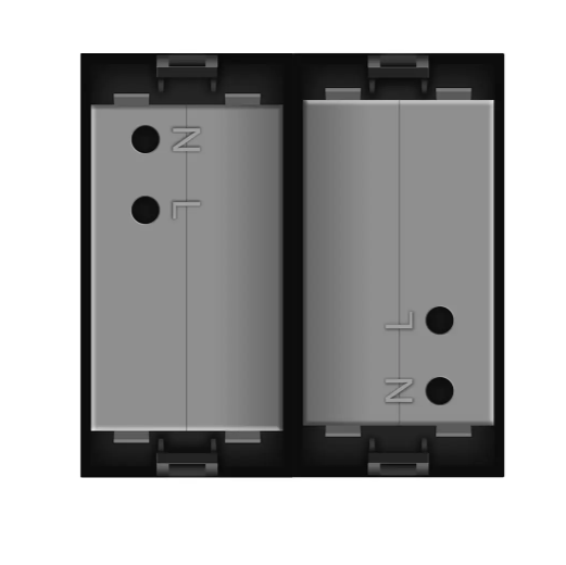 Фото 3 Механізм подвійна розетка USB із блоком живлення чорний Livolo