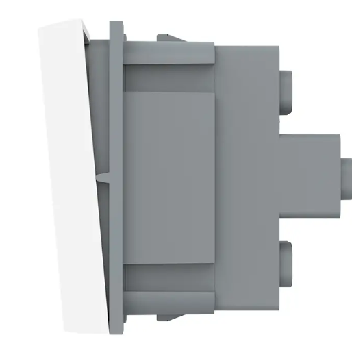 Фото 2 Механизм двухклавишный проходной выключатель белый Livolo